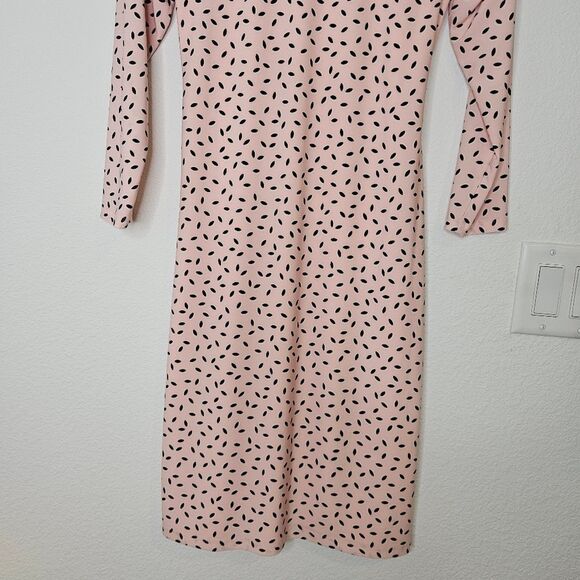 Anne Klein Pink Polka Dot Wrap Dress, Womens Size Small - Picture 8 of 8